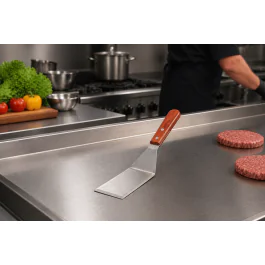Hamburger Turner - Houten Handvat - RVS - L 28.5 x B 7 CM - G-Line