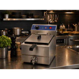 Friteuse - Elektrisch - Tafelmodel - Aftapkraan - 10 Liter - 400V - G-Line