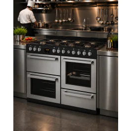 Gasfornuis - 7 Pitten - 2 Elektrische Ovens - Grill - Opslagruimte - RVS - 400V - G-Line