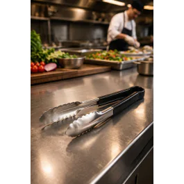 Serveertang - HACCP - Zwart - RVS - L 23 CM - G-Line