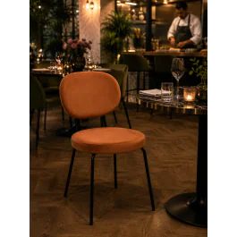 Stoel Rondo - Cognac - Velvet - G-Line