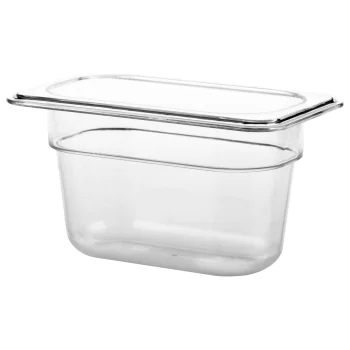 Gastronormbak - Polycarbonaat - 1/9 GN - 100 MM Diep - Transparant - G-Line