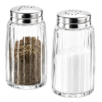Peper- en Zoutstrooier - Glas - 40 ML - H 7 CM - G-Line