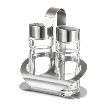 Menage - 2-Delig - RVS/Glas - H 12 CM - G-Line
