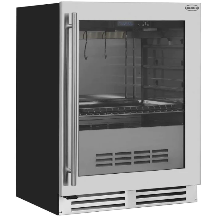 Dry Age Kast - 1-Deurs - 127 Liter - Zwart / Zilver - 230V - H 82 x B 59.5 x D 57 CM - Combisteel 7525.0100 €1,748.00 Dry aged kasten