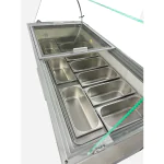 Schepijsvitrine Tenerife - 10x 5 Liter - Wit - 230V - H 122.9 x B 143.9 x D 72.7 CM - Combisteel 7472.0135 €1,103.00 ijsvitrines