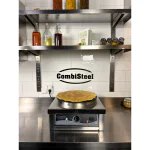 Crepe Maker - 1 Plaat - Ø 40 CM - 230V - H 24.5 x B 45 x D 52 CM - Combisteel 7491.0040 €373.17 Pannenkoeken bakplaat