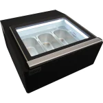 Schepijsvitrine - Bedieningszijde Open - Tafelmodel - Zwart - 230V - H 37.5 x B 67 x D 75 CM - Combisteel 7292.0010 €963.00 ijsvitrines