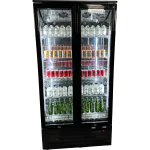 Koelkast - 420 Liter - 2-Deurs - Glazen Deur - Geforceerd - Zwart - Combisteel 7526.0305 €963.00 Barkoelkasten