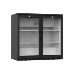 Koelkast - 211 Liter - 2-Deurs - Glazen Deur - Geventileerd - Zwart - G-Line HW-12507 €449.00 Koelkasten met glazen deur