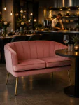 Sofa Relax - 2 Zits - Roze - Velvet - B 120 CM - G-Line HW-140229 €279.00 Horeca eetbanken