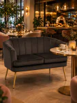 Sofa Relax - 2 Zits - Antraciet - Velvet - B 120 CM - G-Line HW-140230 €279.00 Horeca eetbanken