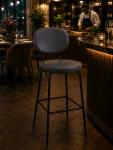 Barkruk Rondo - Donkergrijs - Kunstleer - G-Line HW-139687 €59.95 Horeca barkrukken