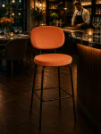 Barkruk Rondo - Roze - Velvet - G-Line HW-139685 €59.95 Horeca barkrukken
