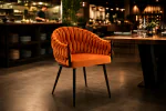 Stoel Wave - Oranje - Velvet - G-Line HW-139498 €99.00 Stoffen stoelen