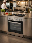 Gasfornuis - 4 Pitten - Elektrische Oven - RVS - 230V - G-Line 75715 €499.00 Gasfornuizen met oven
