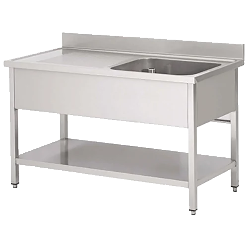 RVS spoeltafel met onderschap